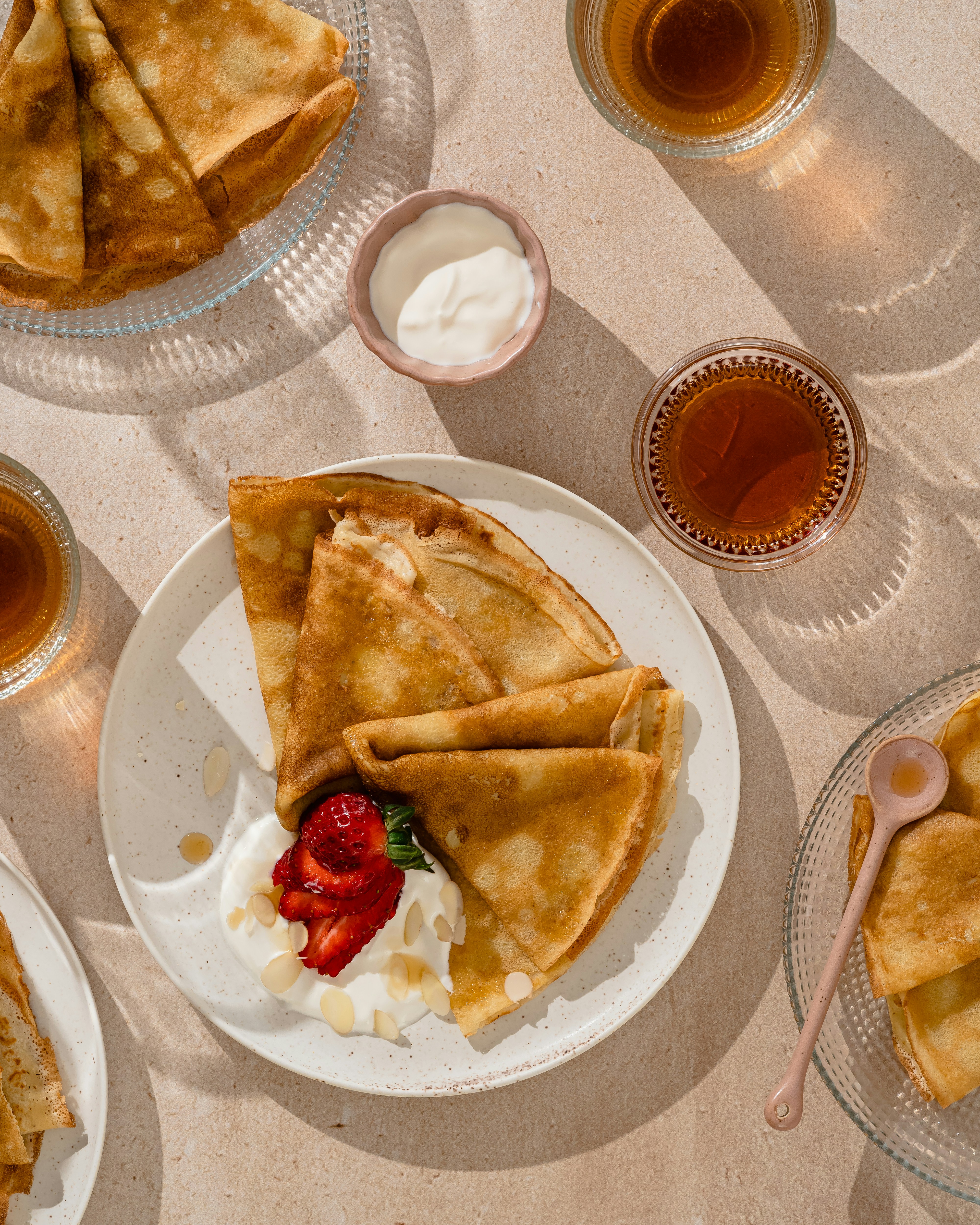 Traditional Moroccan breakfast presentation
