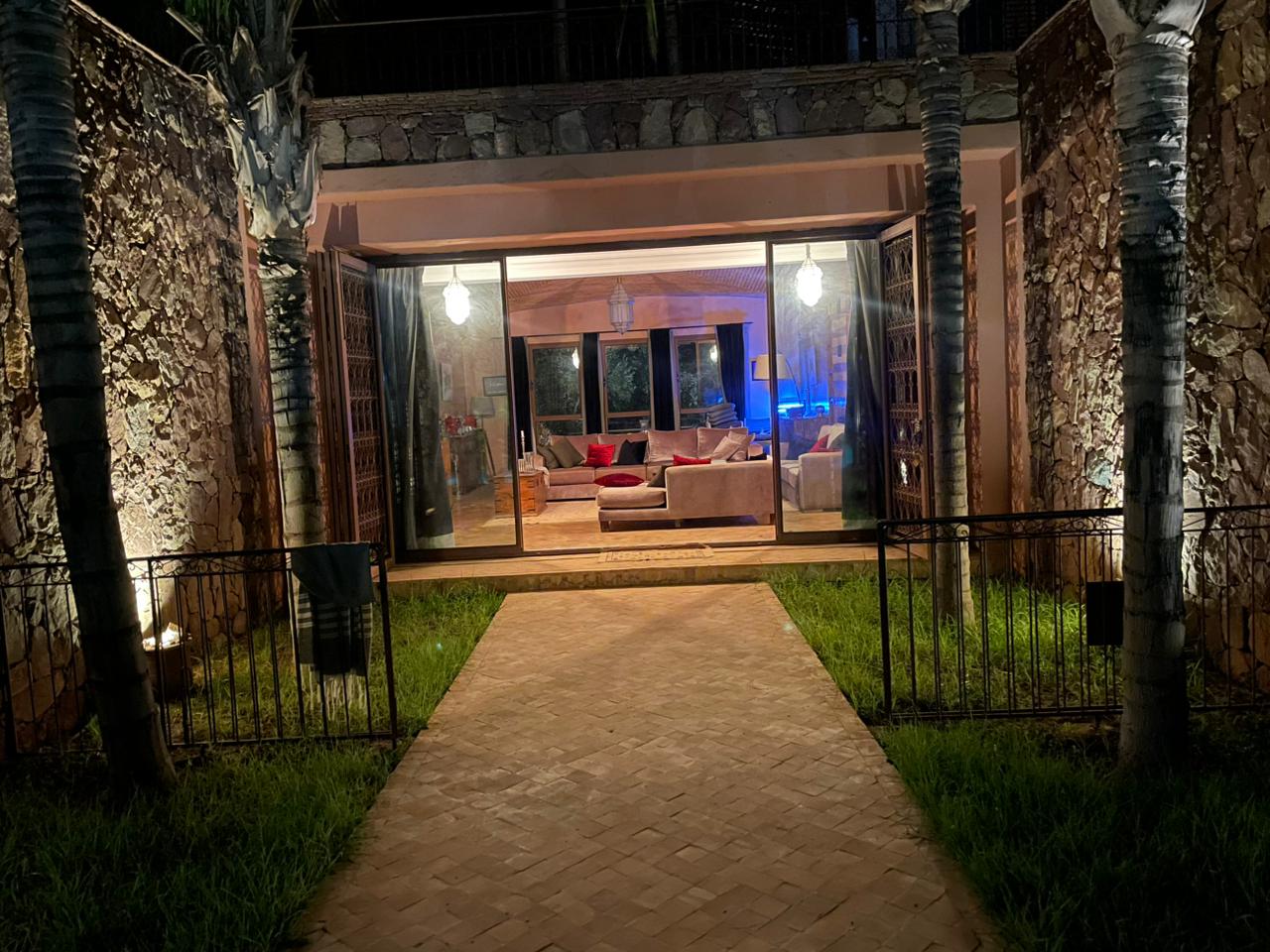 Traditional dining area with authentic Moroccan setting