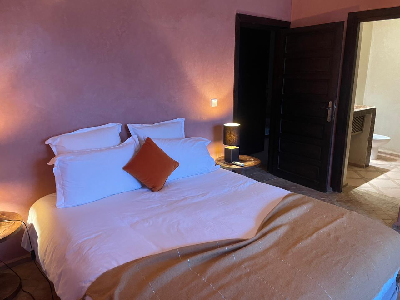 Comfortable bedroom with traditional elements